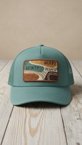 Bay Teal Trucker Hat with Art Patch